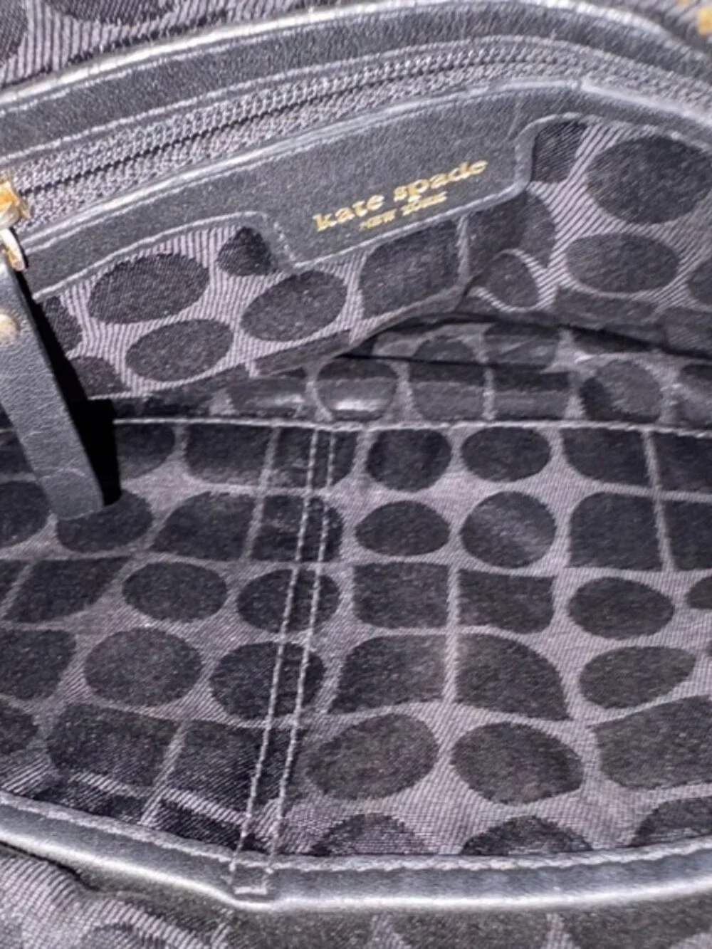 Kate Spade Women’s Crossbody Bag Black Medium Nylon Gold Hardware Lightweight